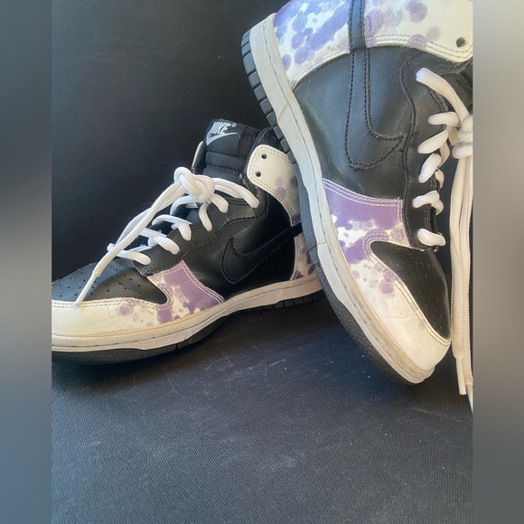 Nike Dunk High Black Grand Purple Patterned Sneakers 2009 Release EUC Women’s 6 - Picture 8 of 9